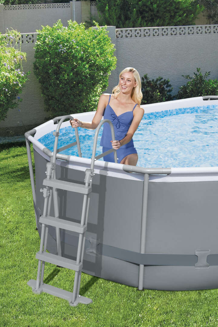 Bestway Power Steel Frame Pool Komplettset inkl. Filterpumpe & Sicherheitsleiter Bestway Power Steel Frame Pool Komplettset inkl. Filterpumpe & Sicherheitsleiter
